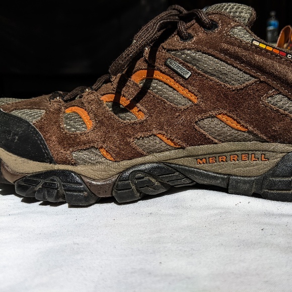 Merrell Moab chocolate brown mens 9 hiking boots - Picture 6 of 8